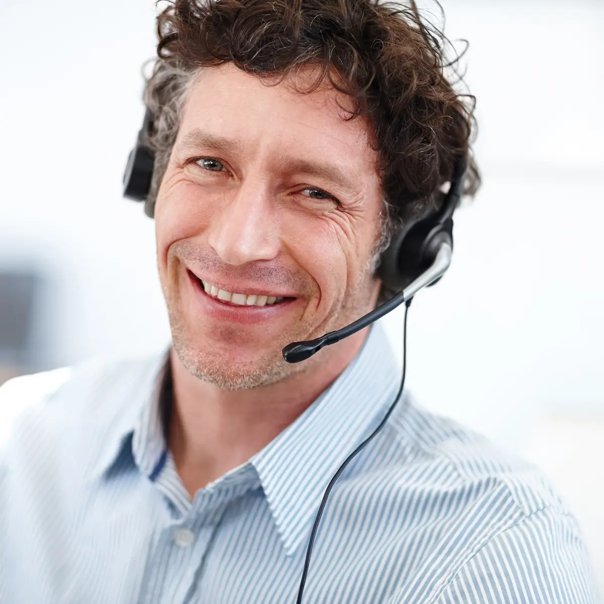 An InfinIT technician providing assistance at an Akron company.