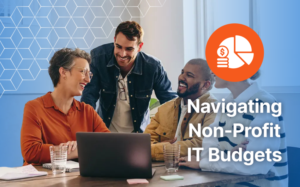 nonprofit office team working computers